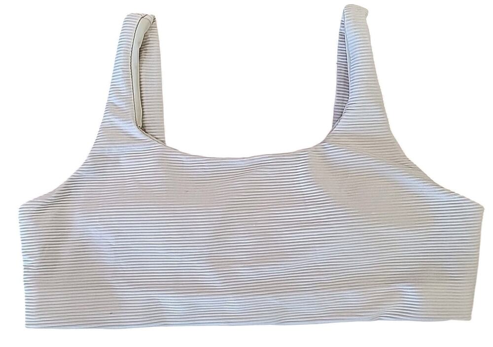 NEW Anrabess Ribbed Crop Tank XL Beige Minimalist Neutral Chic